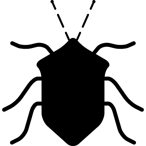 bug schwarze insektenform von oben  icon