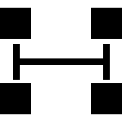 graphique de quatre carrés  Icône