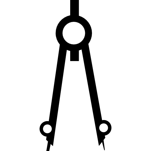 herramienta de brújula de dibujo  icono