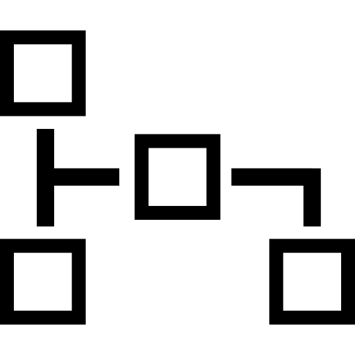 vier vierkanten schetsen afbeelding voor het bedrijfsleven  icoon