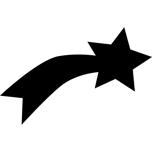forma di stella cadente  icona