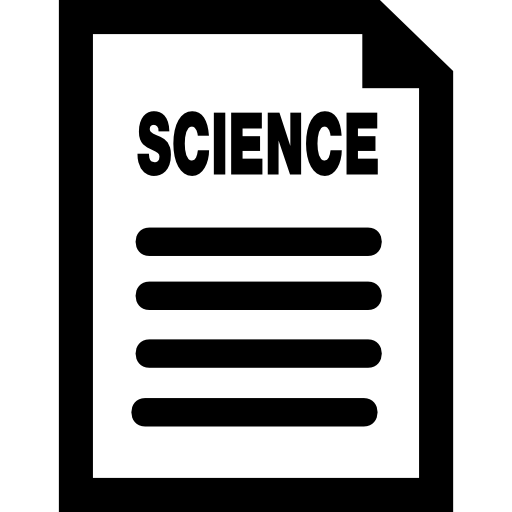 wetenschap tekst  icoon