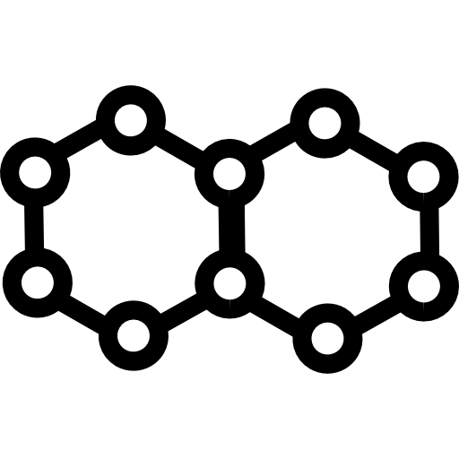 sześciokątne kształty cząsteczki  ikona