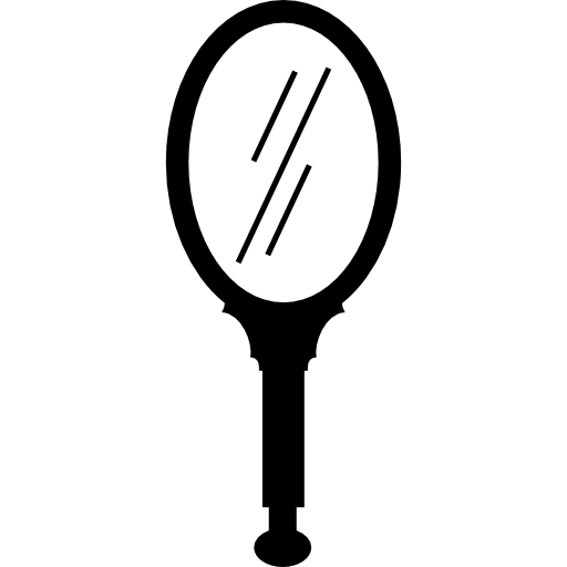 Mirror of oval shape  icon