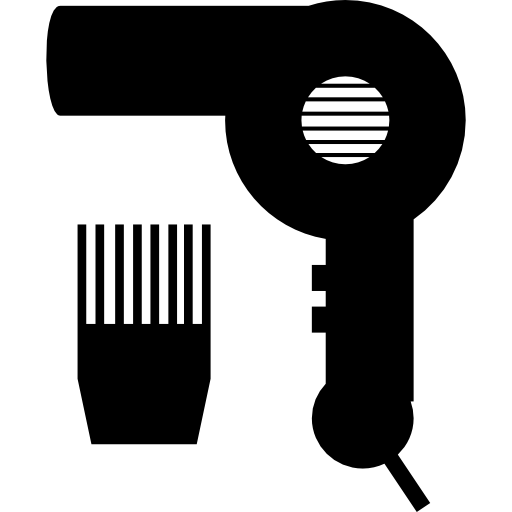 Hairdryer and comb  icon