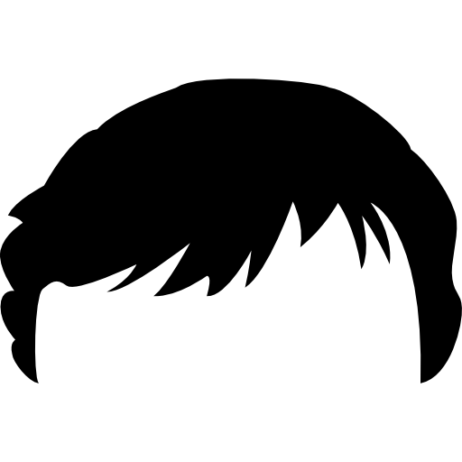 krótki ciemny męski kształt włosów  ikona