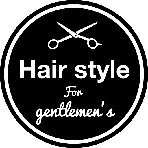 Commercial hair salon symbol of circular shape  icon
