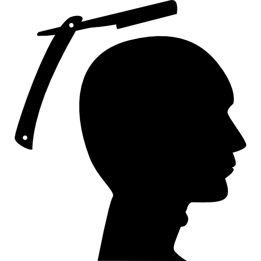 男性の頭とシェーバー  icon