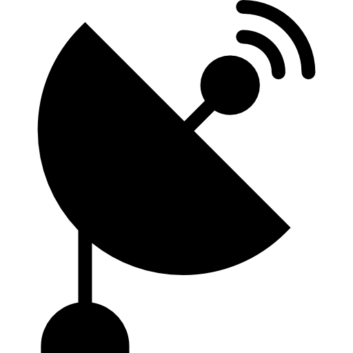 Parabolic antenna side view  icon