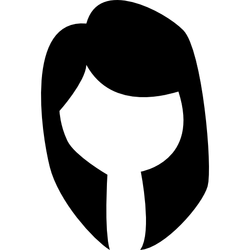 kobiece czarne włosy  ikona