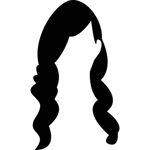 longs cheveux noirs féminins  Icône