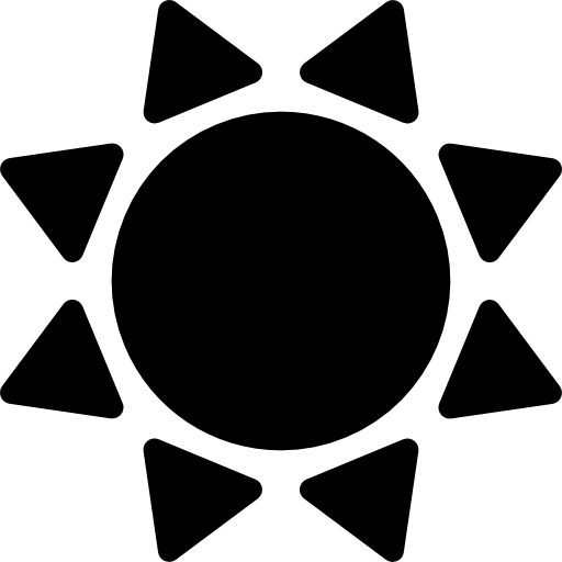 variante a forma di sole nero  icona