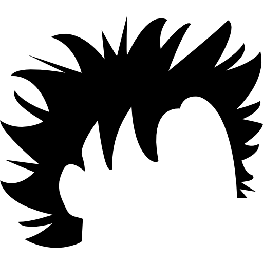krótki ciemny męski kształt włosów  ikona