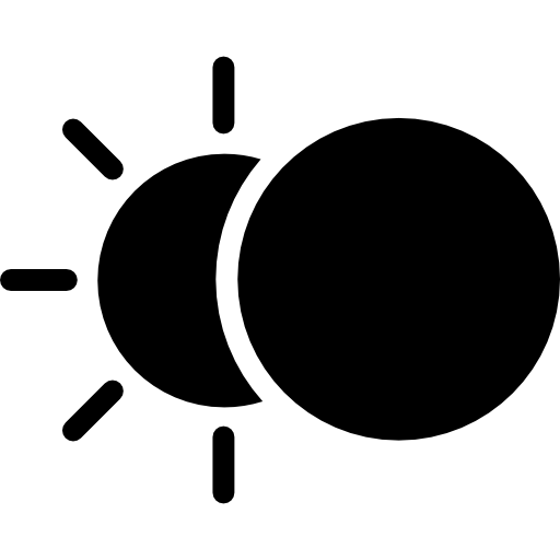 lune éclipsant le soleil  Icône