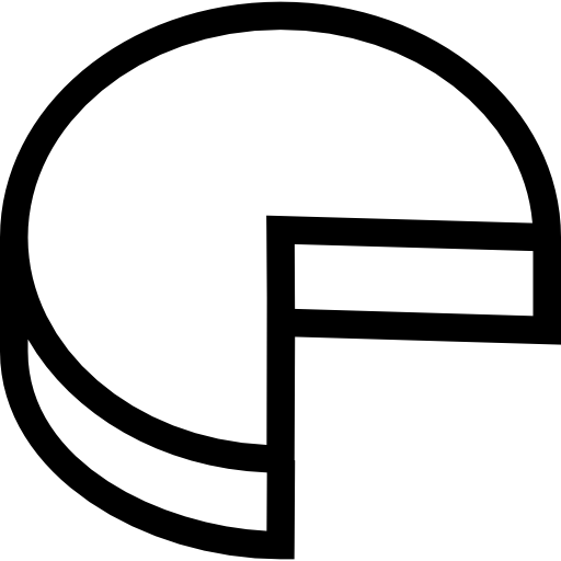 grafika kołowa 3d bez symbolu konturu ćwiartki  ikona