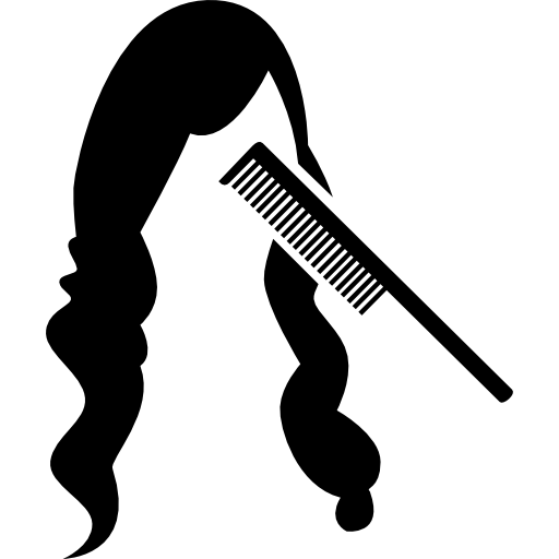peine y pelo largo  icono