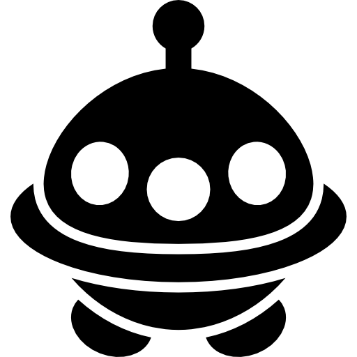 forma de nave espacial  icono