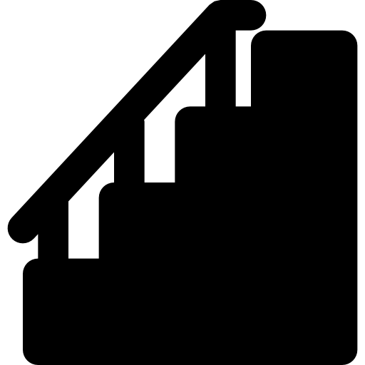 escaliers Basic Black Solid Icône