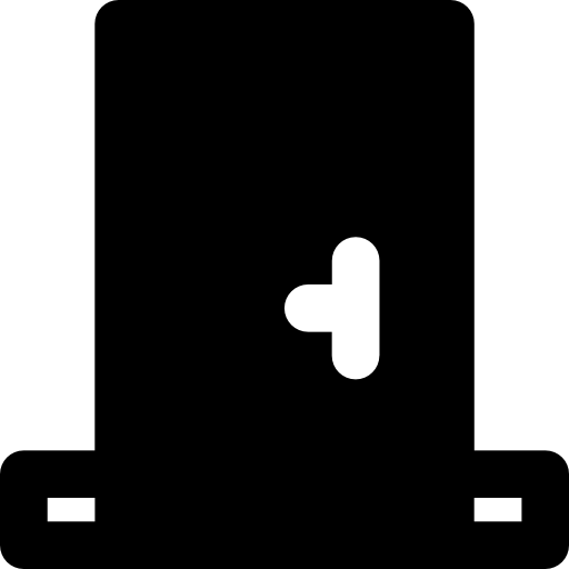 porta Basic Black Solid Ícone