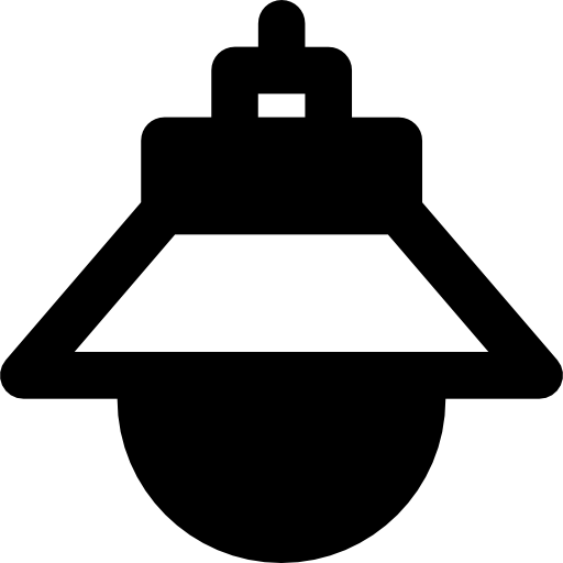 Lamp Basic Black Solid icon