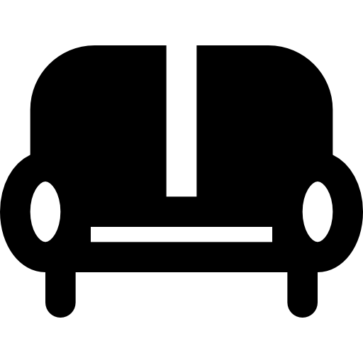 couch Basic Black Solid icon
