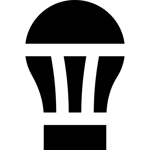 Light bulb Basic Black Solid icon