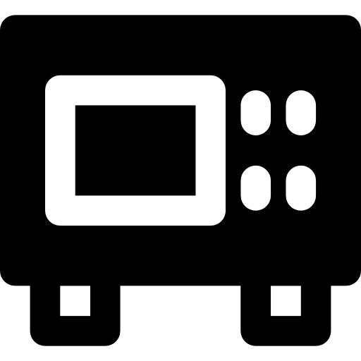four micro onde Basic Black Solid Icône