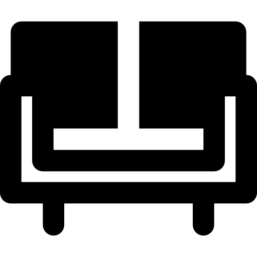 sofa Basic Black Solid icon