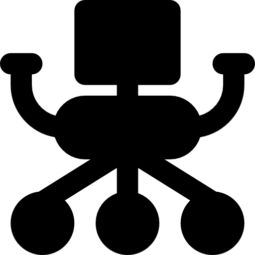 cadeira de escritório Basic Black Solid Ícone