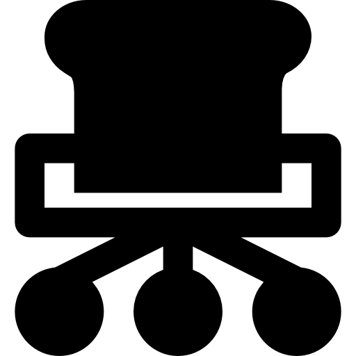 chaise de bureau Basic Black Solid Icône