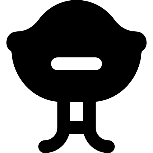 chaise Basic Black Solid Icône