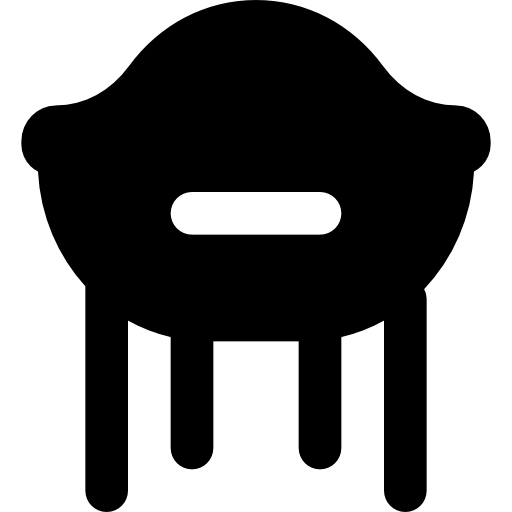 Chair Basic Black Solid icon