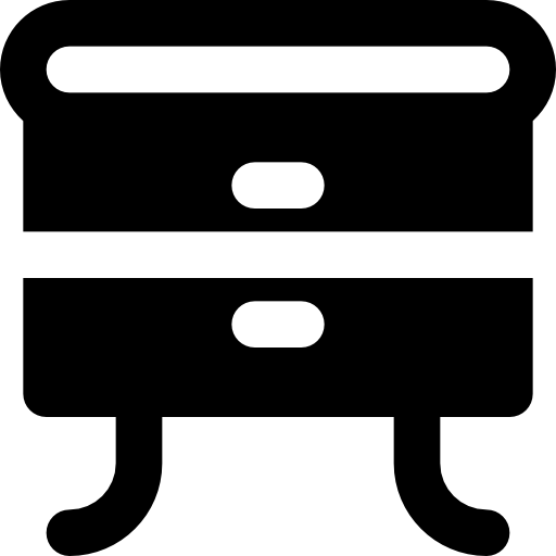 mesita de noche Basic Black Solid icono