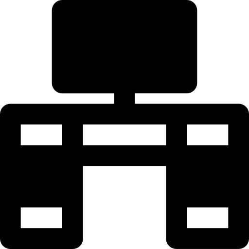 책상 Basic Black Solid icon