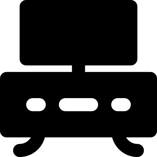 fernsehen Basic Black Solid icon