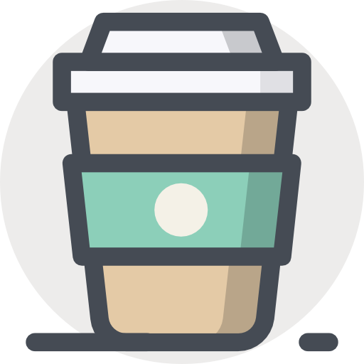 Coffee cup Sergei Kokota Lineal Color icon