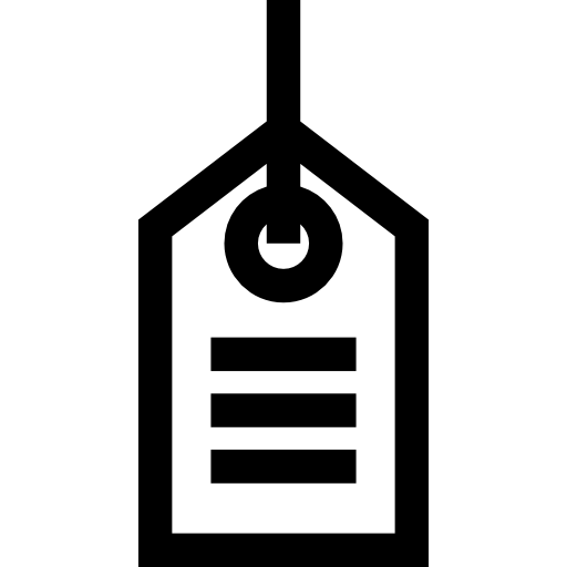 etiqueta de precio Basic Straight Lineal icono