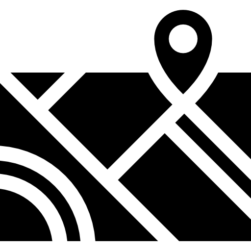 지도 및 깃발 Basic Straight Filled icon