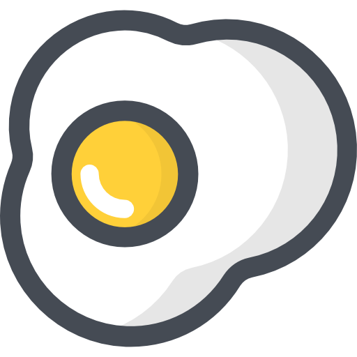 Fried egg Sergei Kokota Lineal Color icon