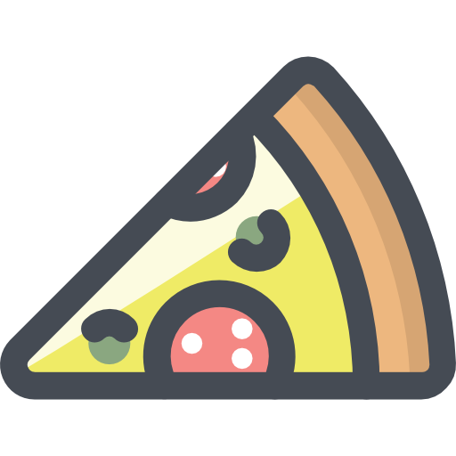 pizza Sergei Kokota Lineal Color ikona