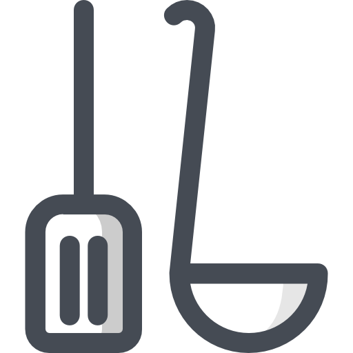 utensilios de cocina Sergei Kokota Lineal Color icono