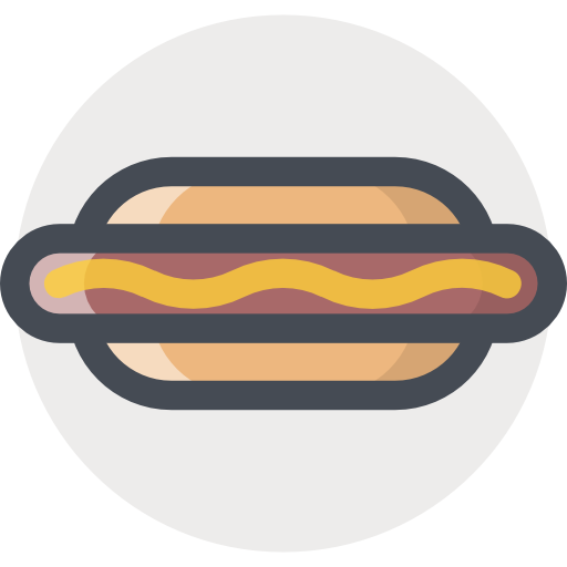 hot dog Sergei Kokota Lineal Color ikona