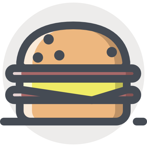 hamburger Sergei Kokota Lineal Color icoon