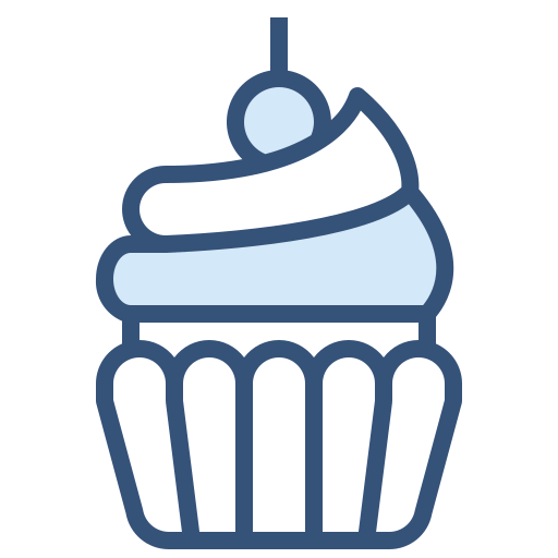 cupcake Generic Blue icoon