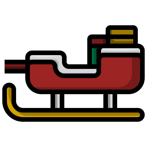 Santa claus sled Generic Outline Color icon