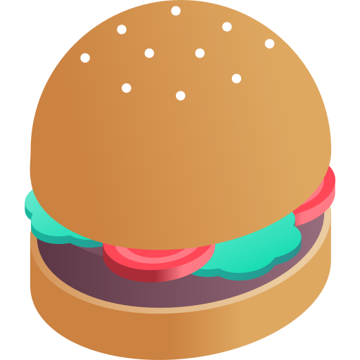 hamburger Gradient Isometric Gradient Icône