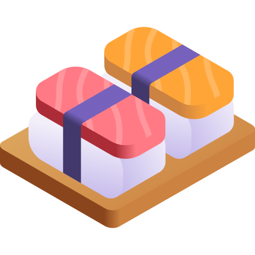 sushi Gradient Isometric Gradient icona