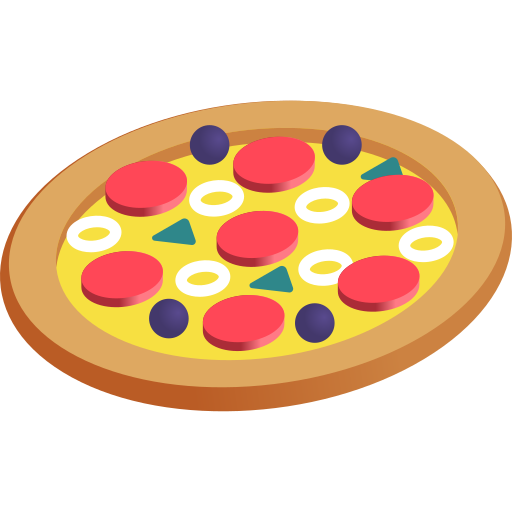 pizza Gradient Isometric Gradient icono