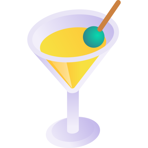 cocktail Gradient Isometric Gradient Icône