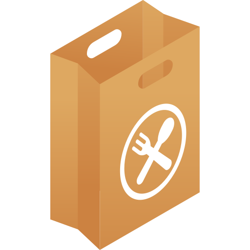 Бумажный пакет Gradient Isometric Gradient иконка